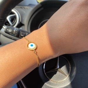 Evil eye Gold plated women bracelet
